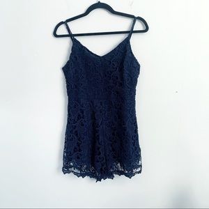 Lily Whyt Lace Crochet Navy Rimoer